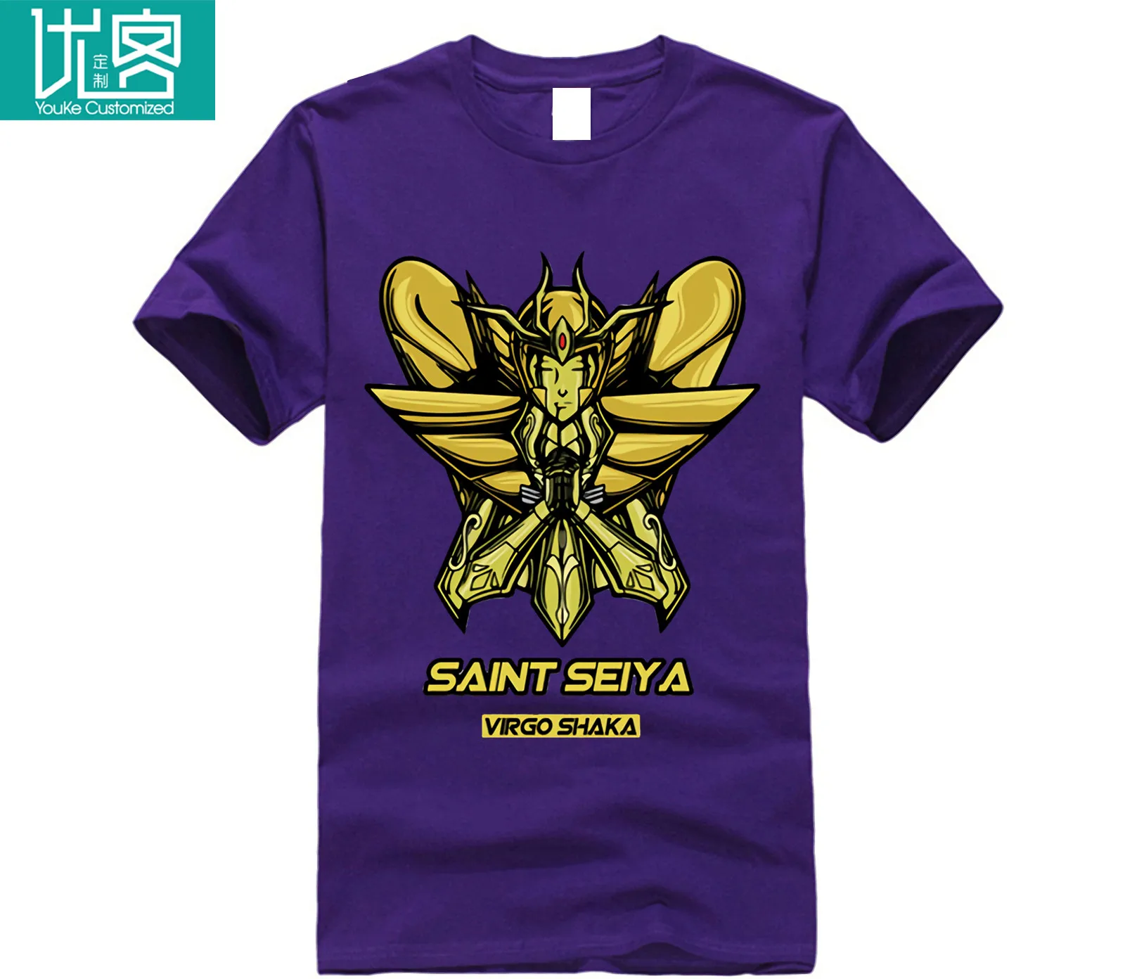 Мужская футболка Sainte Seiya Ikki Hyoga Shiryu Shun аниме Artsy Tee - Цвет: 7purple