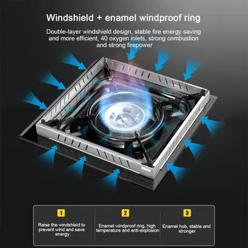 

Barbecue Grill Gas Stove Household Cassette Furnace Portable Windproof Cas Hot Pot Wild Barbecue Stove BBQ Roasting Cooking Tool