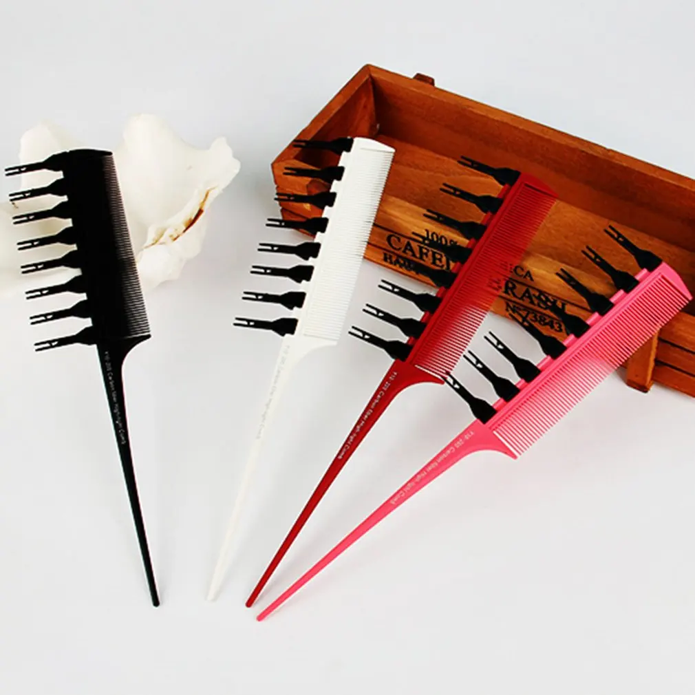 Y10-205 Multipurpose Teeth Hairstyling Dye Comb Hair Coloring Streaking Dyeing Pigment Coating Barber Styling Brush