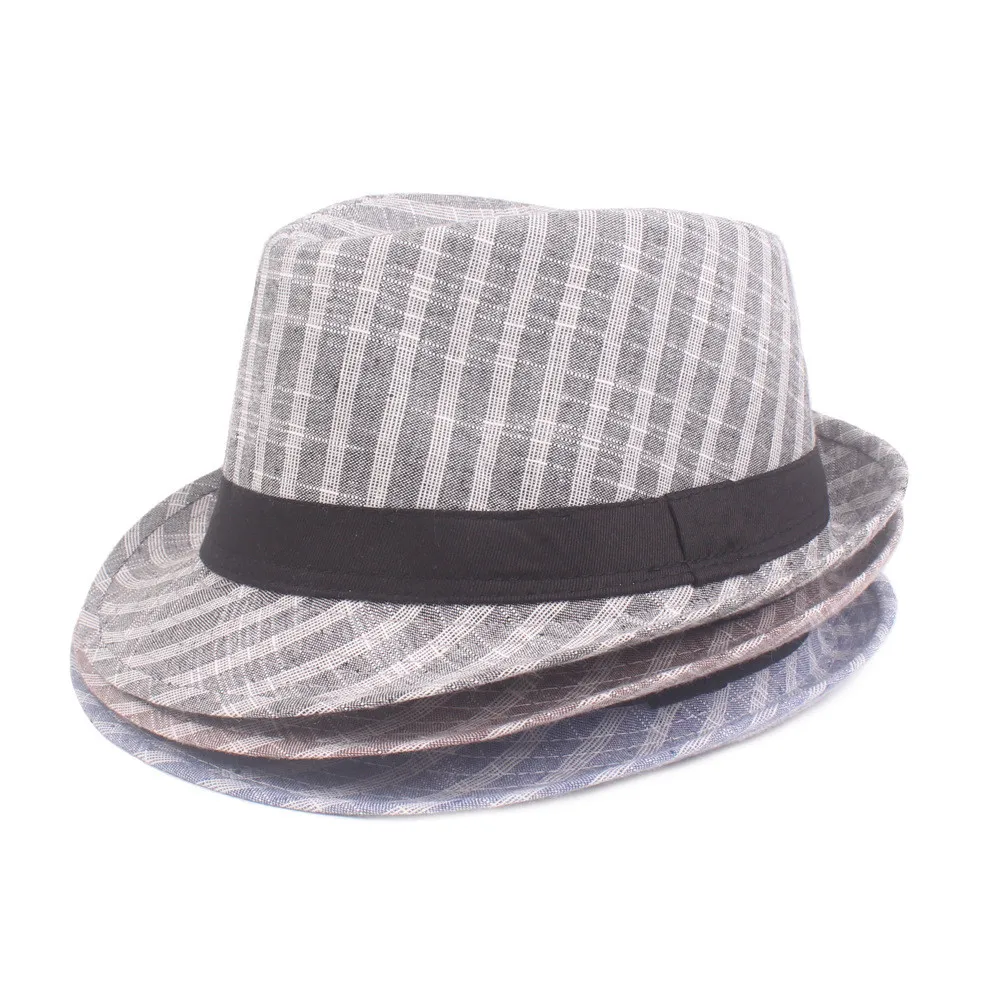 Мужская летняя пляжная шляпа джаз жесткий Fedoras Панамы, федоры шляпа гангстеров Кепка#3S17