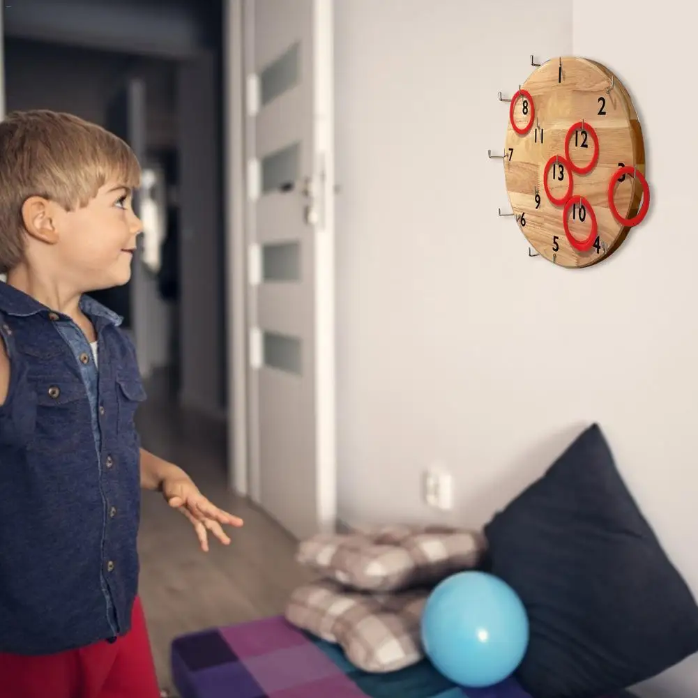 Настенный бросок игра диск головоломка Ringtoss игра смешная новая Дартс доска и игровой дартс набор идеально подходит для мужчин пещера игровая комната дети 4 - Цвет: 12 rings