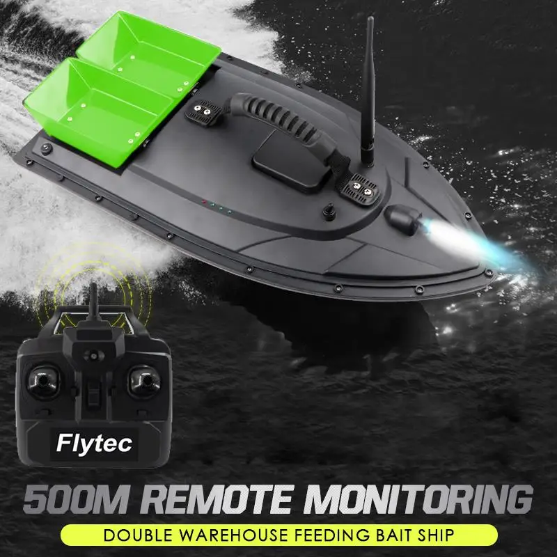 

Practical Fishing Bait Boat Remote Control 500m Water Beach Sea Toys Fish Finder Durable Outdoor Feeding Particles Tackle Green