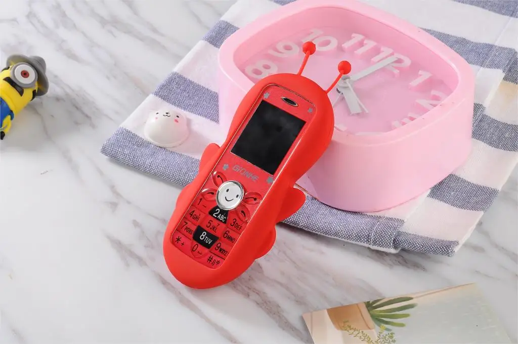 Мини милый мультфильм бар телефон Две сим карты мобильный телефон Bluetooth студенческий ребенок мобильный телефон с камерой