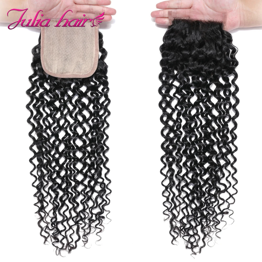 Brazilian Straight Silk Base Lace Closure Free Part Natural Color Body Wave Lace Closure 16-20 Julia Hair Curly Lace Closure (8)