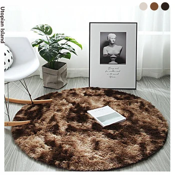 

round rug fur rug anti-slip Velvet tie dye gradient Imitation sheepskin mat carpets for living room Bedrooom carpet Floor carpet
