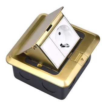

All Aluminum Panel EU Standard Pop Up Floor Socket Electrical Outlet