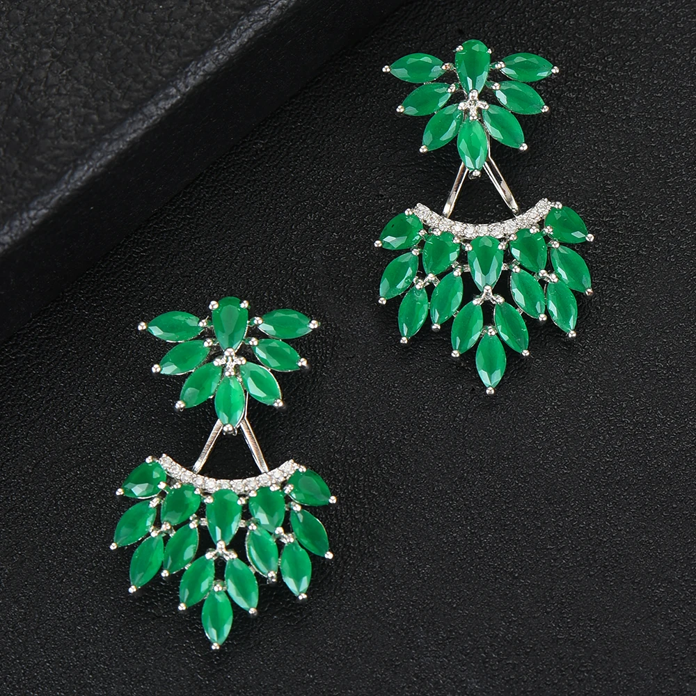 Missvikki Романтические Роскошные серьги с подвеской в виде листьев цветов