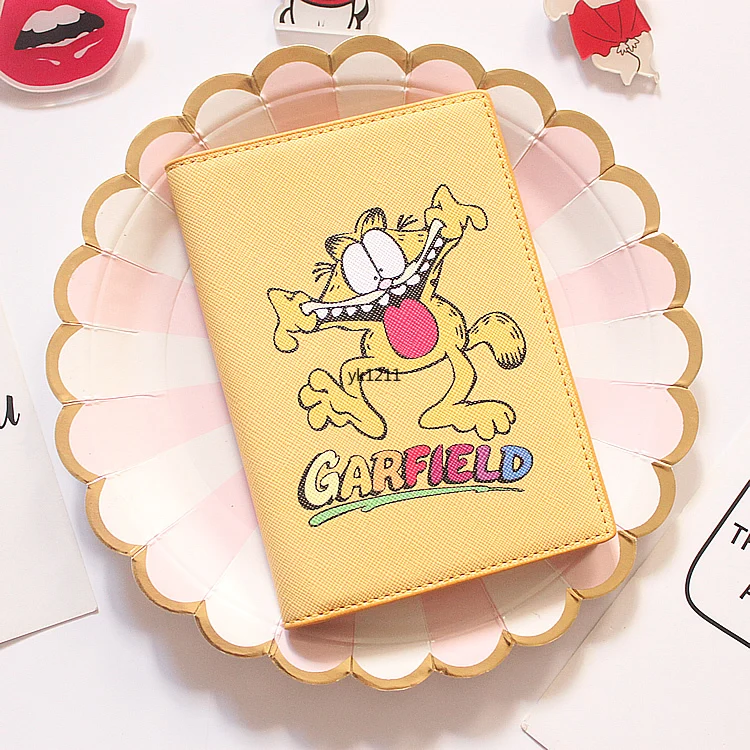 Garfield наборы для паспорта ins простой мультяшный Держатель сумка зажим билета