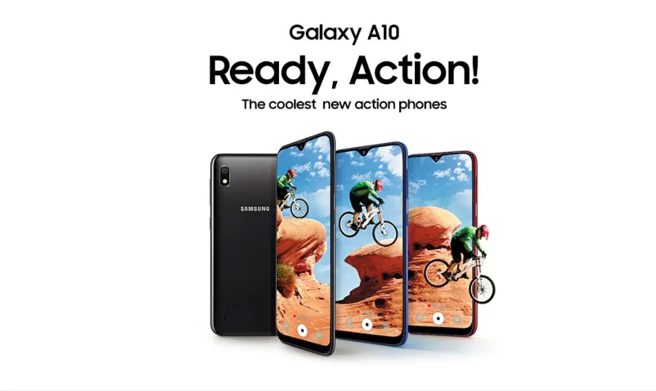 Мобильный телефон samsung Galaxy A10 A105F-DS LTE, 2 Гб ОЗУ, 32 Гб ПЗУ, 6,2 дюймов, четыре ядра, Android 9,0, МП камера, две sim-карты