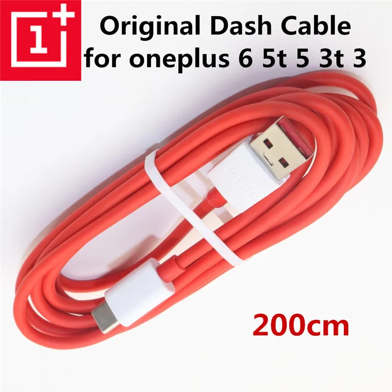 200cm Oneplus 6 Dash Кабель Usb 3,1 type C кабель для Oneplus 7 7t 7 pro 6T 3 3t 5 5T 5V 4A Быстрая зарядка кабель для передачи данных - Цвет: 200cm