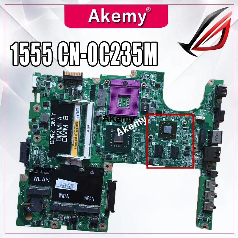 

High Quality C235M CN-0C235M Main Board Fit For Dell Studio 1555 Laptop Motherboard DA0FM8MB8E0 PM45 HD4500 DDR2