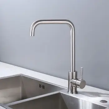 

Stainless Steel Tap Faucet Hot & Cold 3 Branch Water Pipe Brushed Nickel