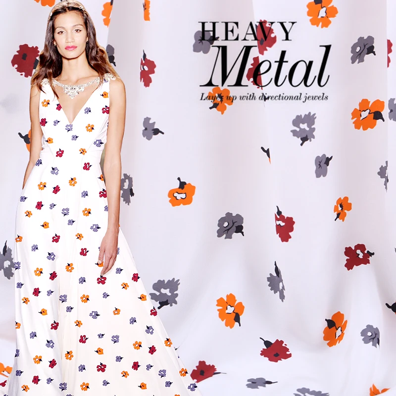 114 см широкая натуральная шелковая ткань метр 16 мм цифровой струйный Шелковый крепдешин рубашка из ткани платье ткань оптом шелковая ткань