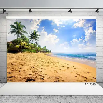 

Sand Beach Sea Ocean Sky Tree View Photocall Background Wedding Child Portrait Photography Photo Studio Props Scenery Backdrops