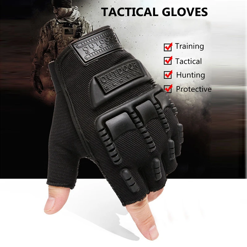 

Military Tactical Men's Gloves Half Finger Army Fighting Training Combat Mittens Sport Men Fingerless Tactics Glove