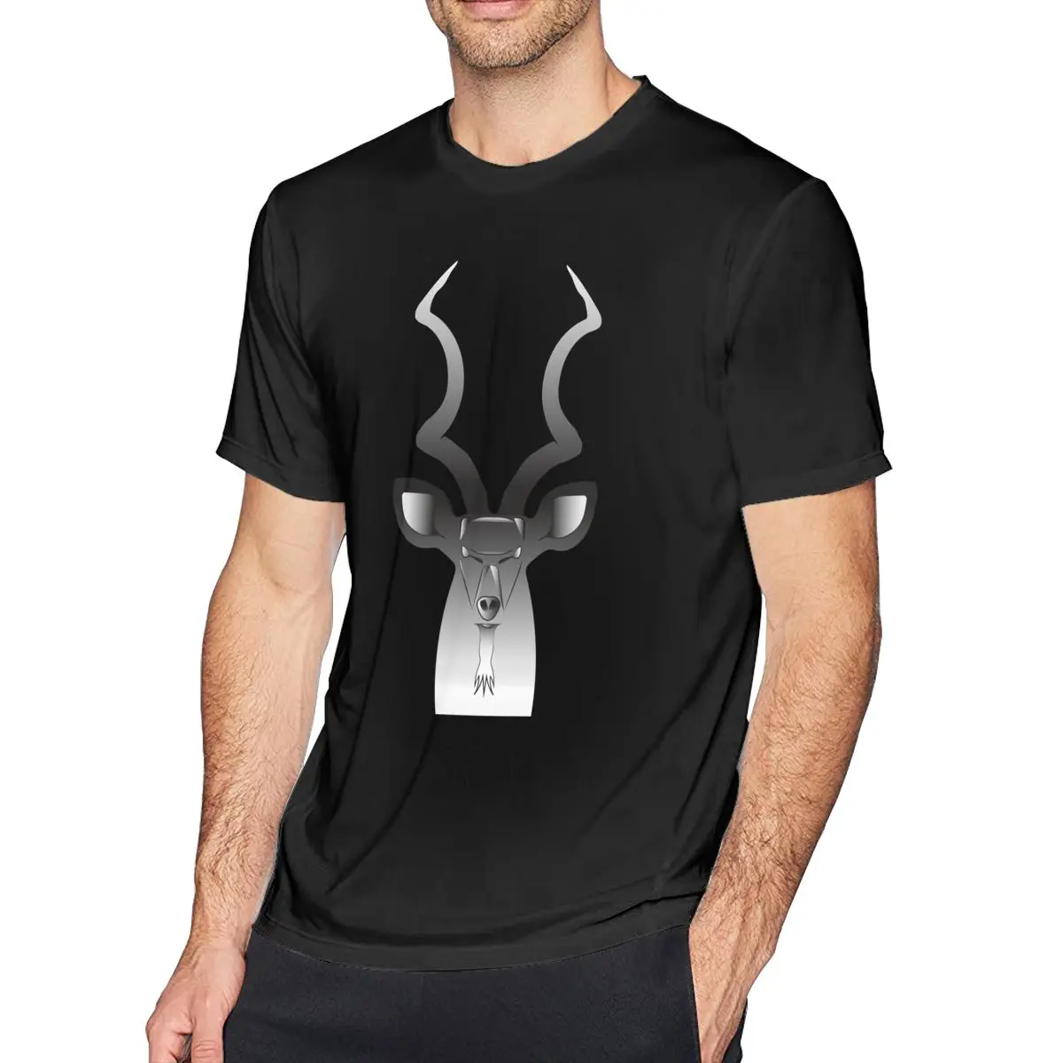 

Antelope T Shirt Run T-Shirt Male Cotton Tee Shirt Awesome Big Short Sleeve Summer Printed Tshirt