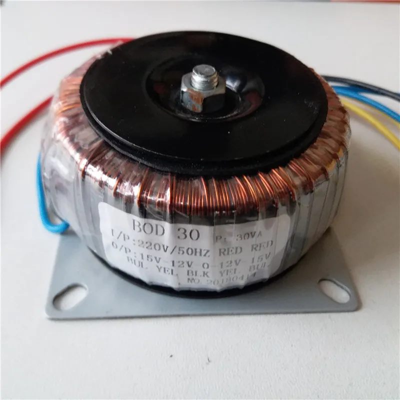 15V-12V-0V-12V-15V Двойной 12V 15V 18V 24V 15V-12V-0-12V-15V 12V-0-12V 15V-0-15V 220V медь пользовательские тороидальный трансформатор 30VA блок питания - Цвет: 15V-12V-0V-12V-15V