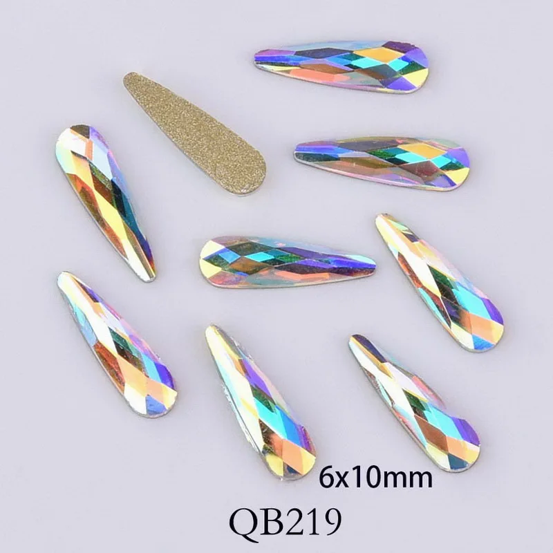20 шт кристаллы для ногтей алмазные СТРАЗА под камень AB стеклянные стразы для 3D украшения для ногтей Поставки Ювелирных изделий QB217-246A