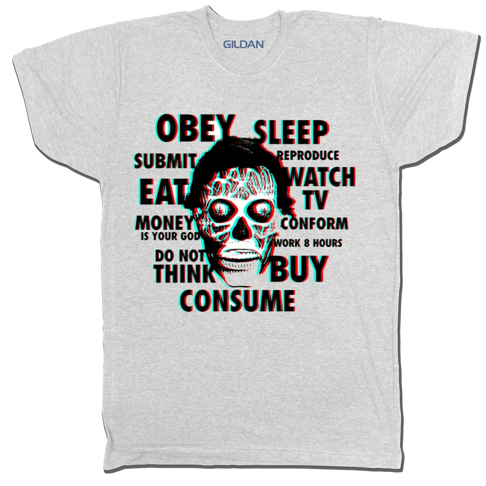 

They Live Film Movie Cosplay Action Horror Chinese Japanese T Shirt New Metal Short Sleeve Casual Shirt