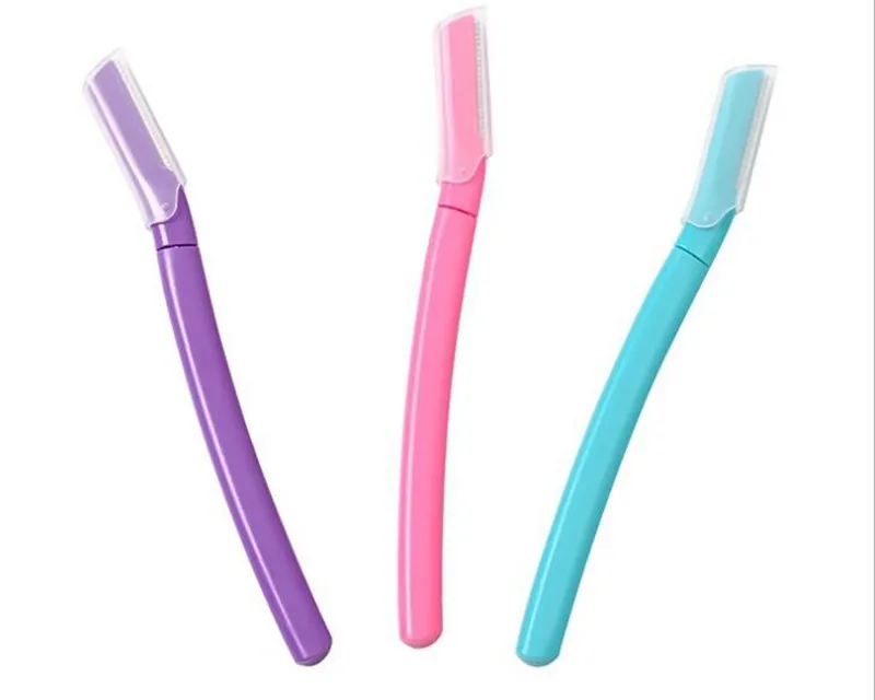 100 шт./лот цветной триммер для бровей женские бритвы волос на лице инструмент