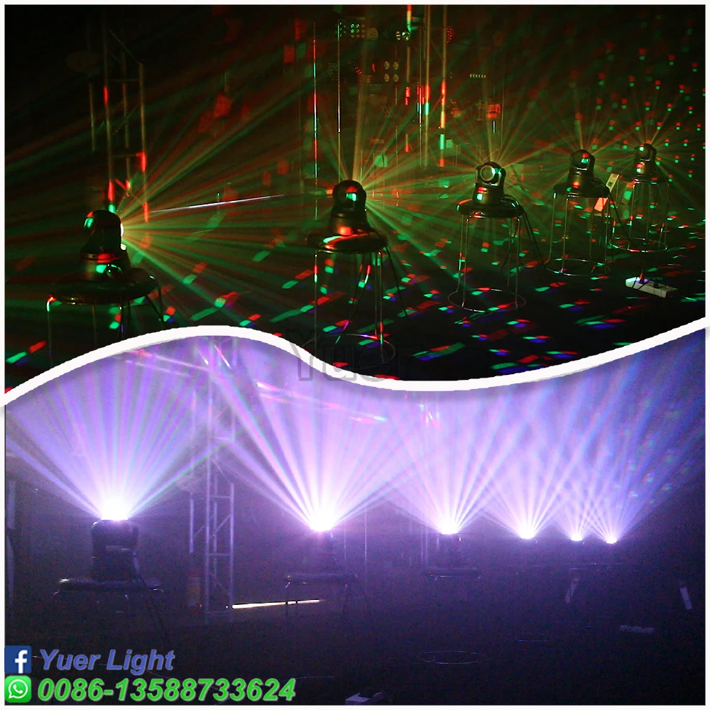 60W LED Pocket Double-Sided Moving Head Light With Magic Ball&Laser DJ Disco Stage Lighting For Home Party Bar Nightclub DMX512