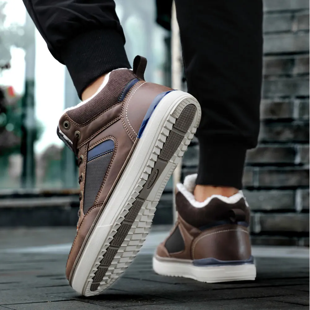 1 пара; мужские зимние ботинки; ботильоны; Теплые повседневные Нескользящие зимние ботинки для прогулок; BB55