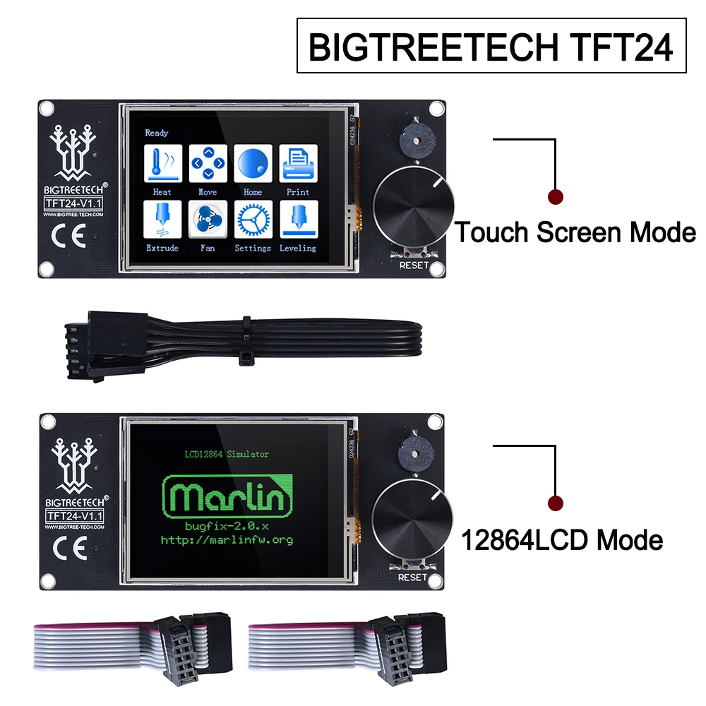 Сенсорный экран BIGTREETECH TFT24 V1.1 дисплей 12864LCD Запчасти для 3D принтера VS MKS TFT2.4 SKR PRO V1.4