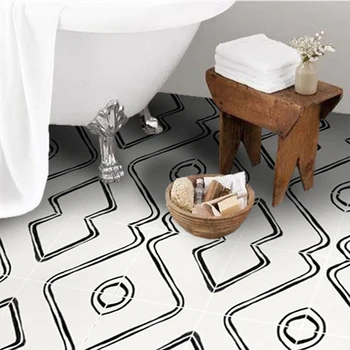 

Wear-resistant Walkable Bathroom Floor Stickers,Peel Stick Self Adhesive Floor Tiles,Kitchen Living Room Decor Floor Decal