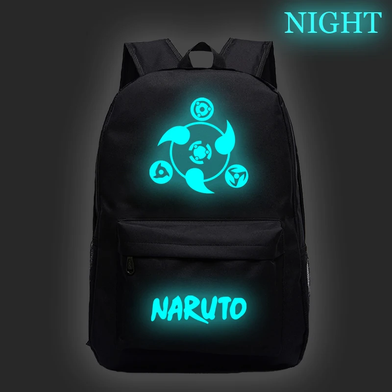 

NARUTO Sharingan Luminous Backpack Fashion New Pattern Travel Rucksack Students Boys Girls School Bag Teen Men Knapsack