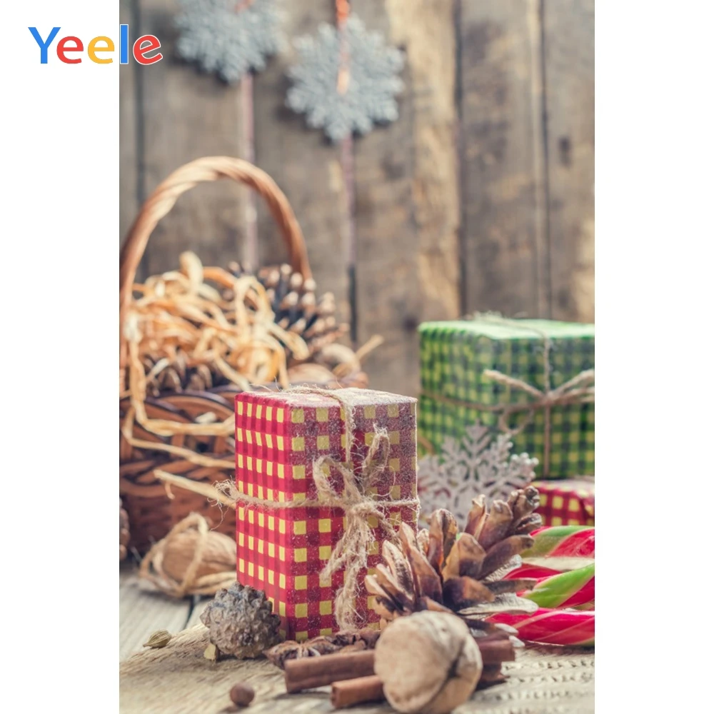 

Yeele Christmas Photocall Wood Bokeh Gifts Nut Snow Photography Backdrops Personalized Photographic Backgrounds For Photo Studio