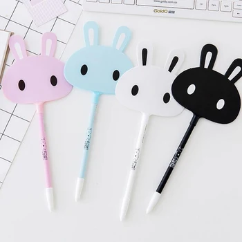 

2X Cool Summer Fan Style Rabbit Design Gel Pen Rollerball Pen School Office Supply Student Stationery Kids Gift