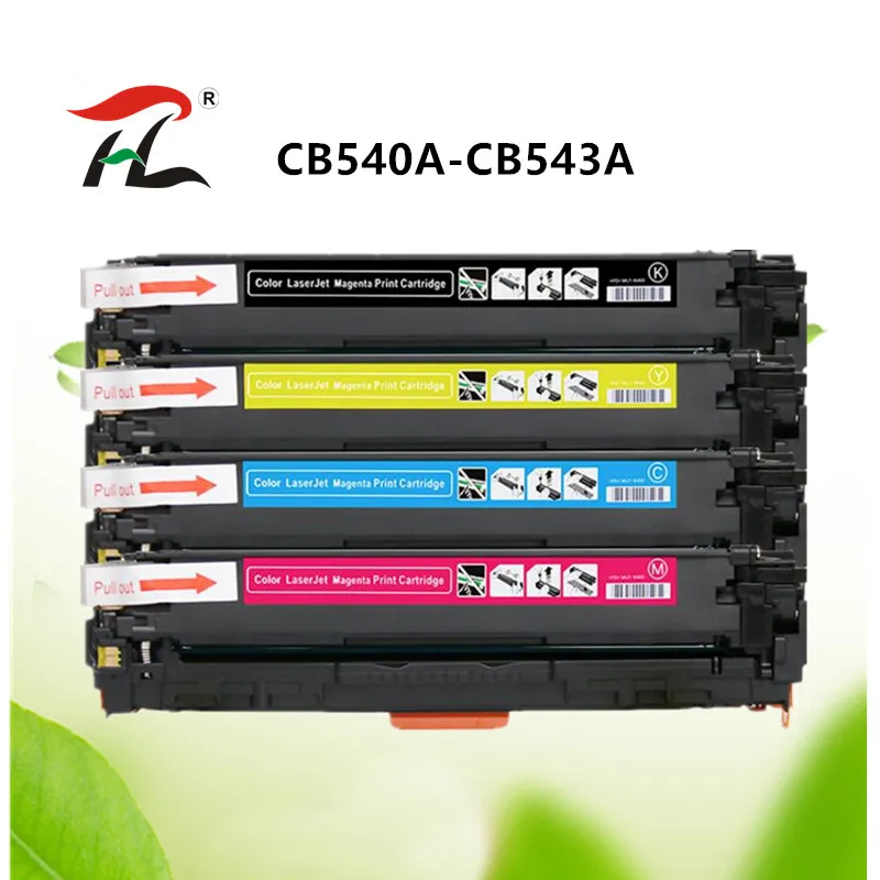 1 комплект совместимый картридж с тонером для принтера CB540A CB541A CB542A CB543A 125A для hp laserjet 1215 CP1215 CP1515n CP1518ni CM1312 принтер - Цвет: ONE SET