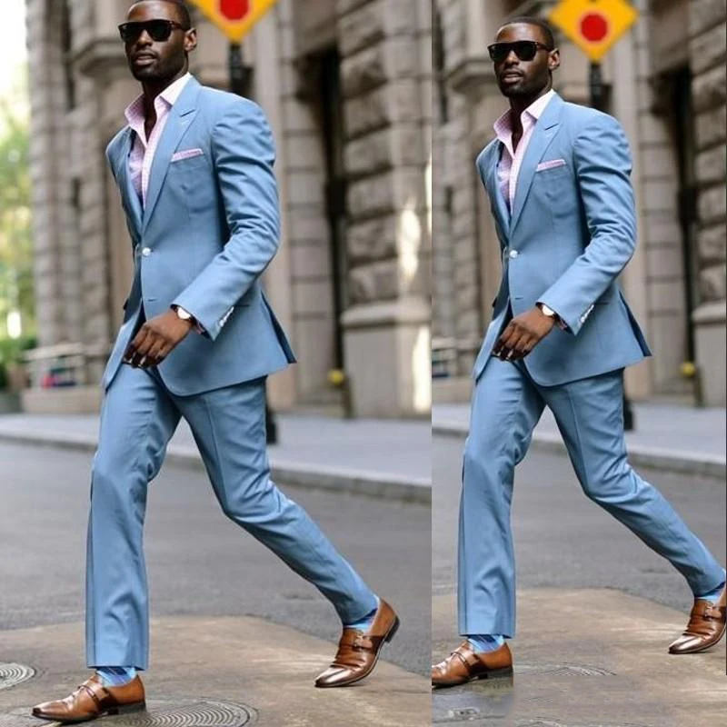 

New Style Groom Tuxedos Peaked Lapel Men Suits For Wedding Best Man Blazer Bridegroom Suit ( Jacket+Pan (Jacket+Pants)