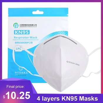 

Masks Mouth Mask Anti PM2.5 Particle Pollution Face Mouth Mask Breathable Dustproof Earloop Disposable 4 Layer Mask