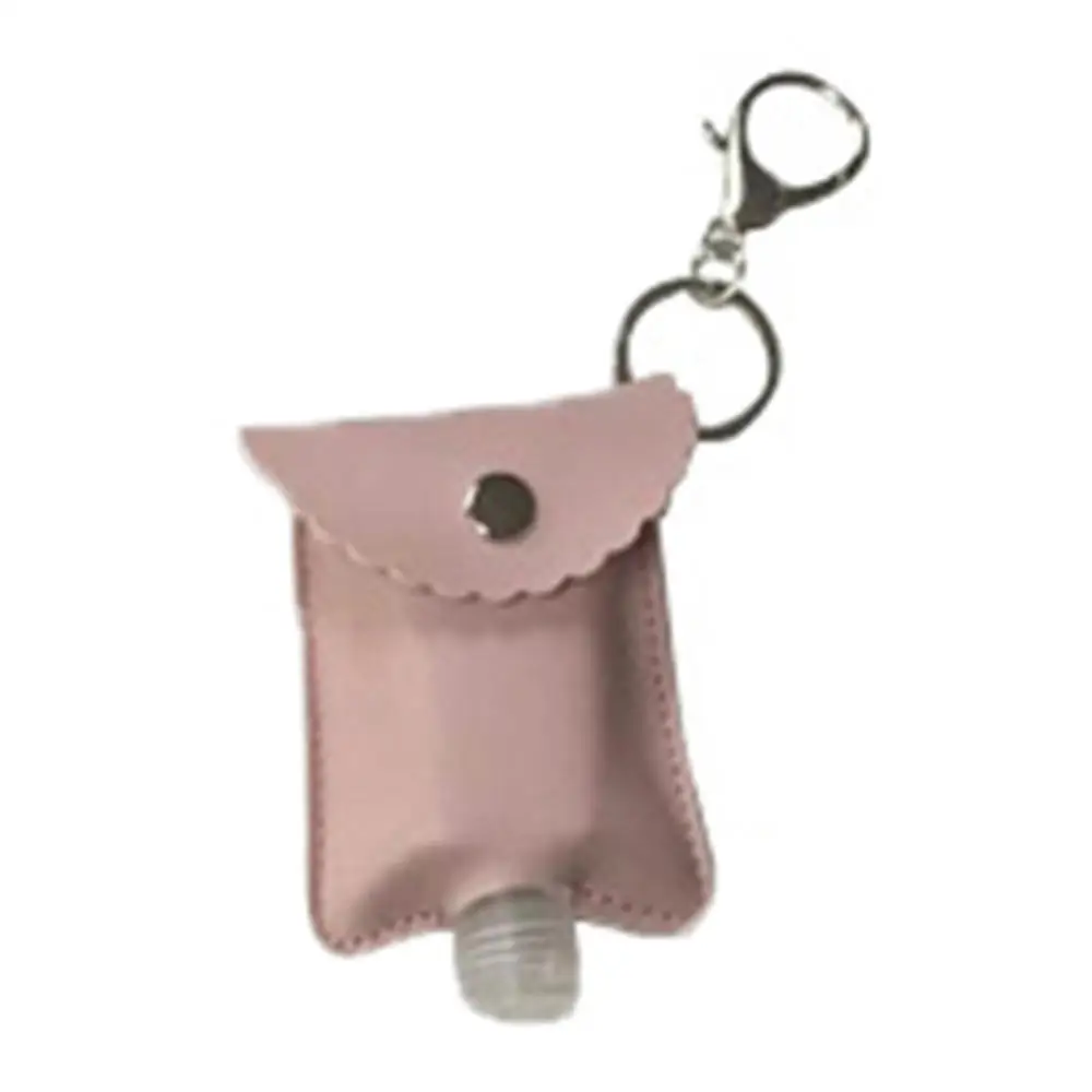 

Empty Bottle Leather Keychain Holder Refillable Travel Sized Keychain Carriers Flip Cap Reusable Bottles 30 ML Bottles for Soap