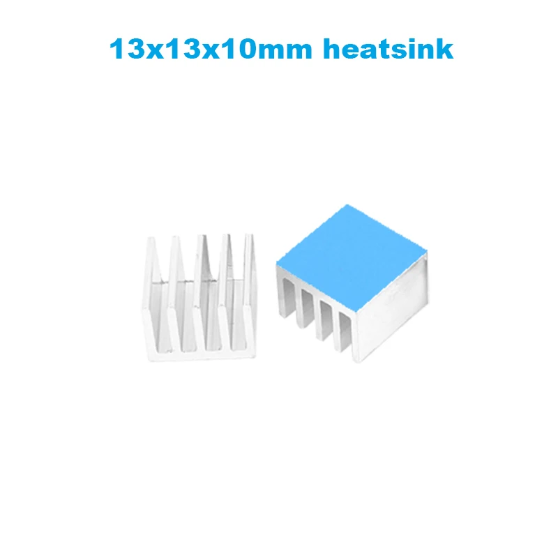 En-Labs10pcs алюминиевый электронный чип радиатор опционально 3M8810 термальная Двухсторонняя клейкая лента, 10X10,13X13,14X6,14X14 - Цвет: 13X13X10mm