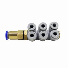 7-way multi port JOINT / quick plug-in / one way distribution six way FOR 4mm/6mm/8mm/10mm/12mm/14mm/16mm TUBE connection