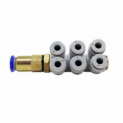 7-way multi port JOINT / quick plug-in / one way distribution six way FOR 4mm/6mm/8mm/10mm/12mm/14mm/16mm TUBE connection