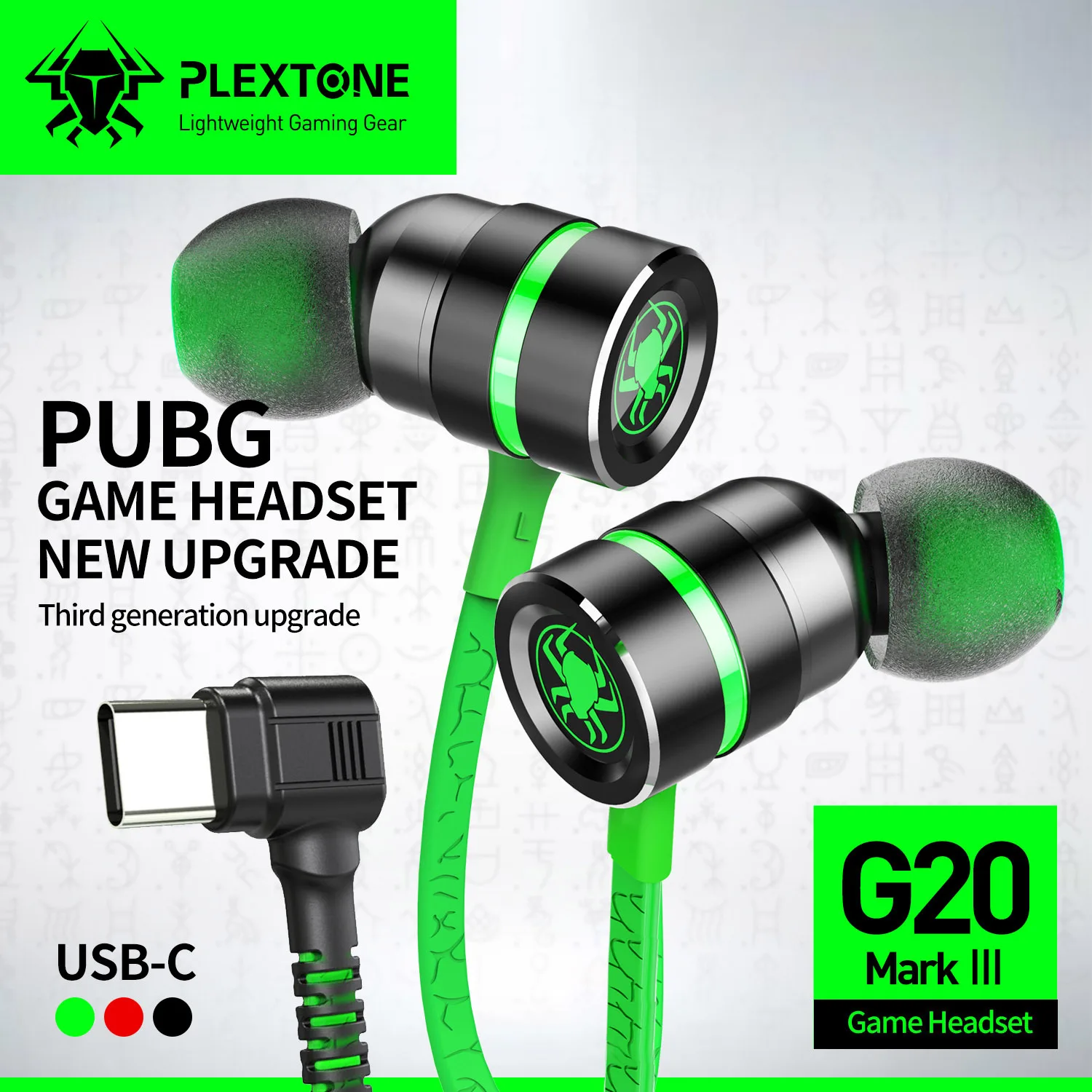 Plextone G20 Gaming Earphone Wired Type 