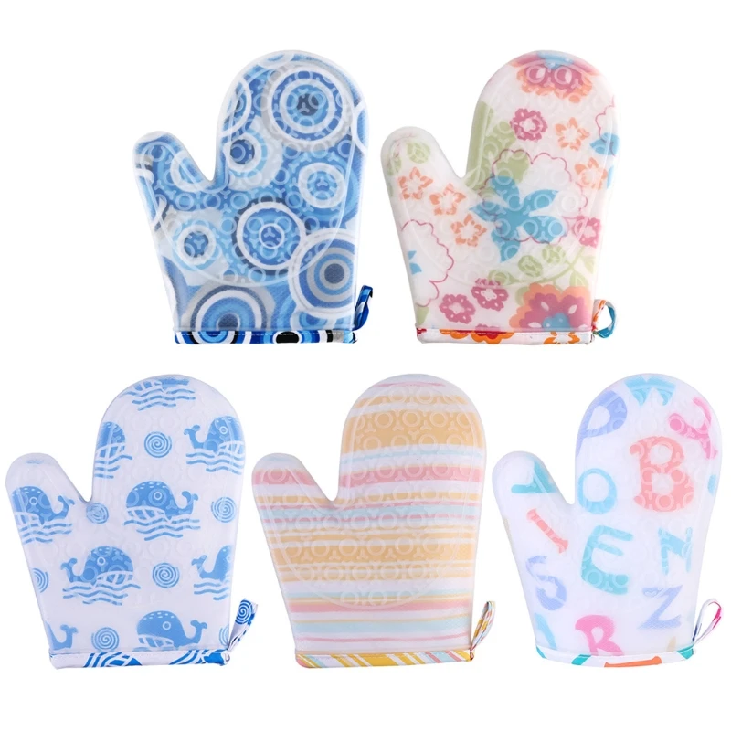 Premium Silicone Pot Holders Non-Slip Oven Mitts Hook Holes Design Cotton Lining Easy to Use and Store Hook Holes Design