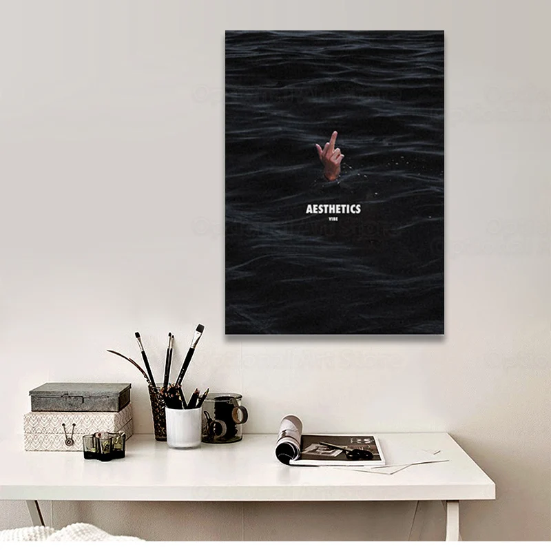 Minimalist aesthetics memes Home living Room Decor Print Poster Picture