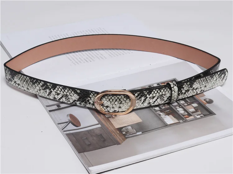snake green Женский кожаный пояс с квадратной пряжкой и леопардовым принтом под змеиную кожу, джинсы, брюки, платье, черный пояс, тонкий винтажный животный женский ремень - Цвет: snake green