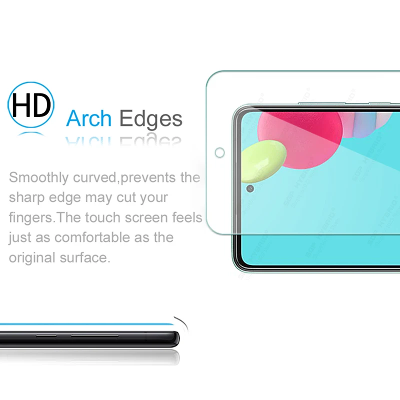 Protector de pantalla para Samsung, película de protección, cristal transparente, 3 unidades, para modelos Galaxy A52, 5G, A51, A50, A03S A22, A12, A32, A72, M12, M22, M32 - Imagen 3