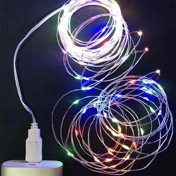 

Nicoail LED String Light Copper Wire Fariy Light USB Operated Garland Decoration 1M Party Wedding Christmas cake birthday Lights