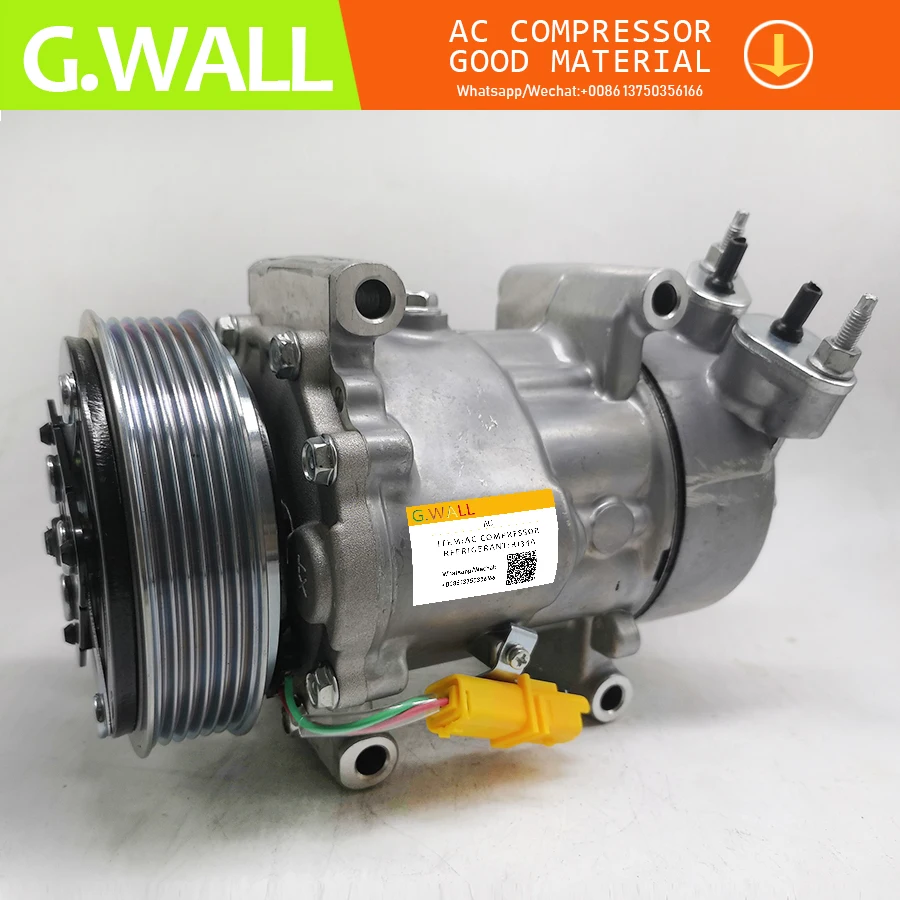 Для компрессора кондиционера SANDEN SD6v12 1449 1450 9671456680 9655191680 6453QG 6453QE для Peugeot 206 307 Citroen