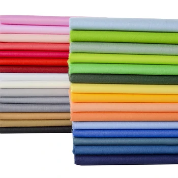 

50 pcs/lot Solid Color Series Printed Twill Cotton Fabric,Patchwork Cloth,DIY Sewing&Quilting Material For Baby&Child's Material