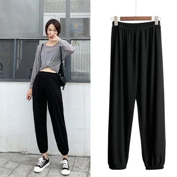 

Women Soft Sports Pants Loose Thin Section Leisure Broad Legs Lantern Pants Breathable Slim Upon Defence Mosquito Adult Pant
