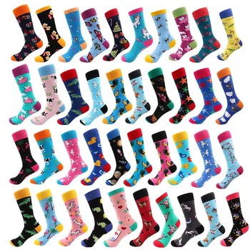 

Men Casual Cotton Woman Happy Socks Harajuku Hip Hop Winter Funny Colorful Gift
