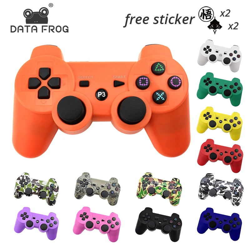 Wholesale tmVIF DATA FROG For Sony Playstation3 For PS3 Controller Wireless Bluetooth Gamepad Joystick For Mando PS3/ PC Gamepads Controle
