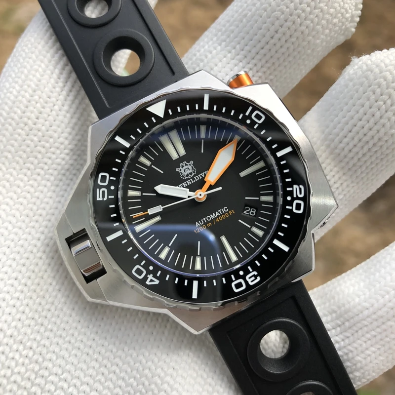 STEELDIVE 1969 Mechanical Watch Diving 1200M Waterproof NH35 Sapphire Crystal Automatic Watch Man C3 Super Luminous Diver Watch